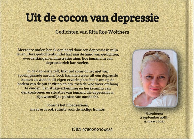 Achterkant van Uit de cocon van depressie