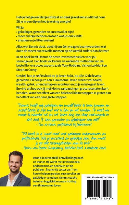 Achterkant van Stop met stilstaan, Start met leven!