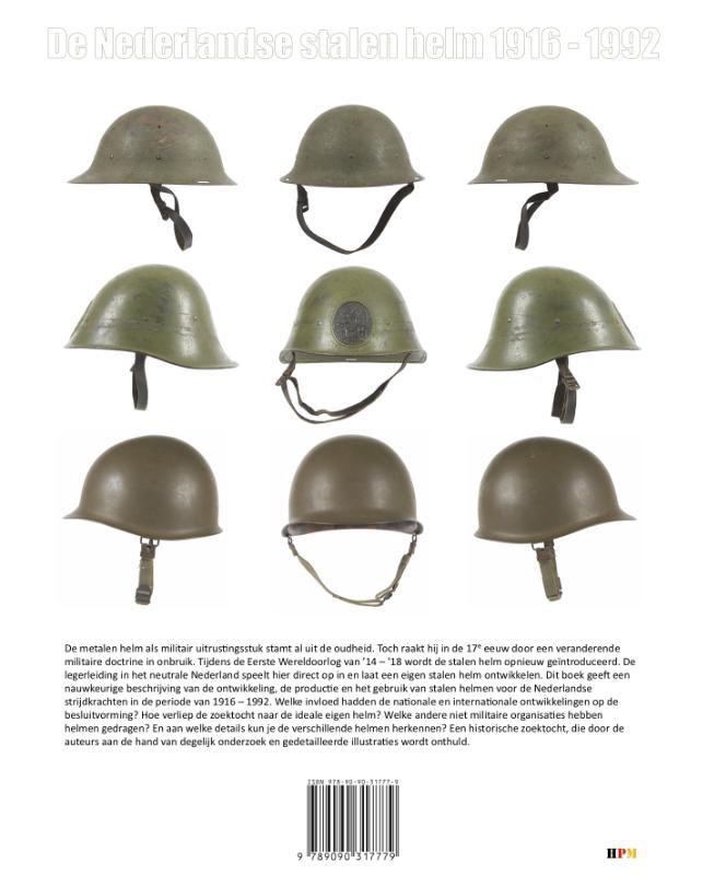 Achterkant van De Nederlandse stalen helm 1916 - 1992