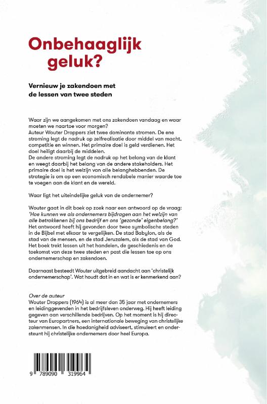 Achterkant van Onbehaaglijk geluk