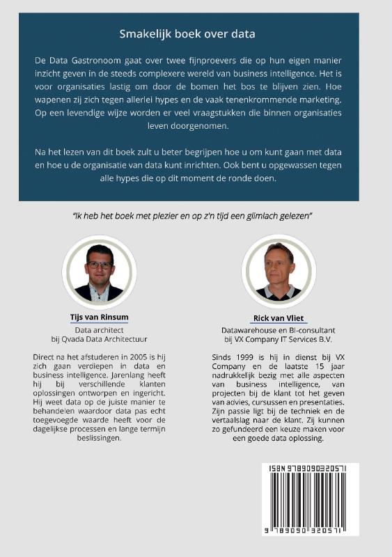 Achterkant van De data gastronoom