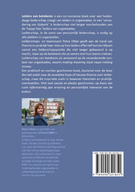 Achterkant van Leiders van betekenis