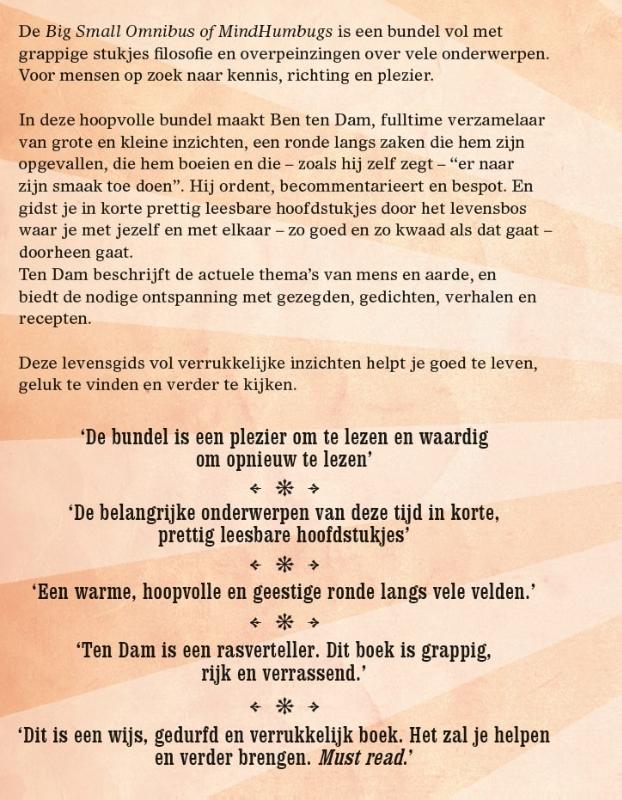 Achterkant van The Big Small Omnibus of Mindhumbugs