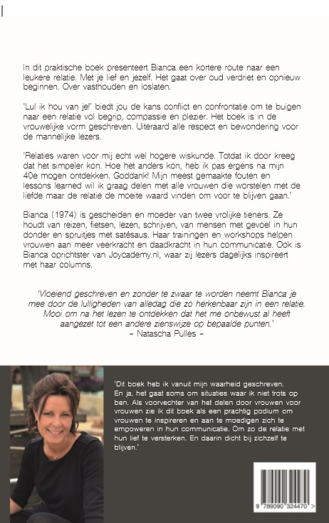 Achterkant van Lul ik hou van je!
