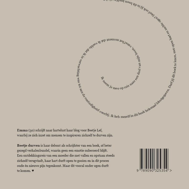 Achterkant van Beetje durven