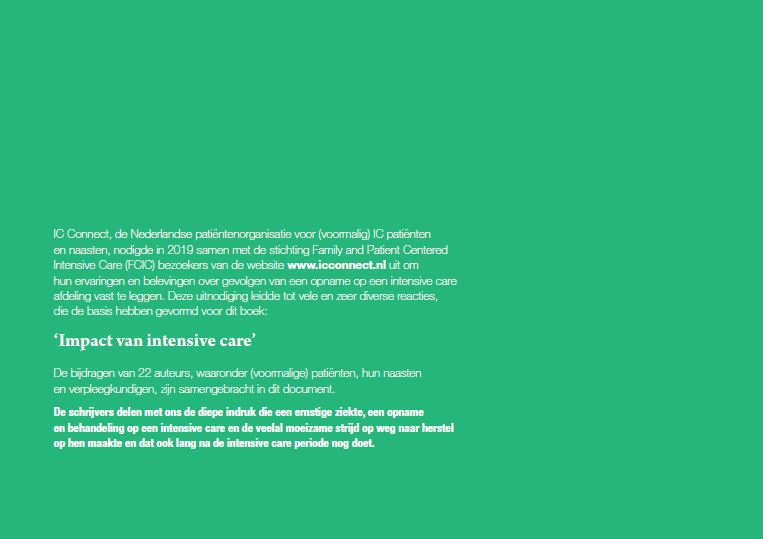 Achterkant van Impact van intensive care