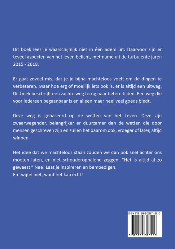 Achterkant van De zachte weg terug.......