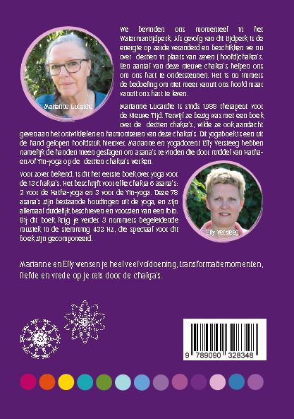 Achterkant van Yoga voor de 13 chakra's