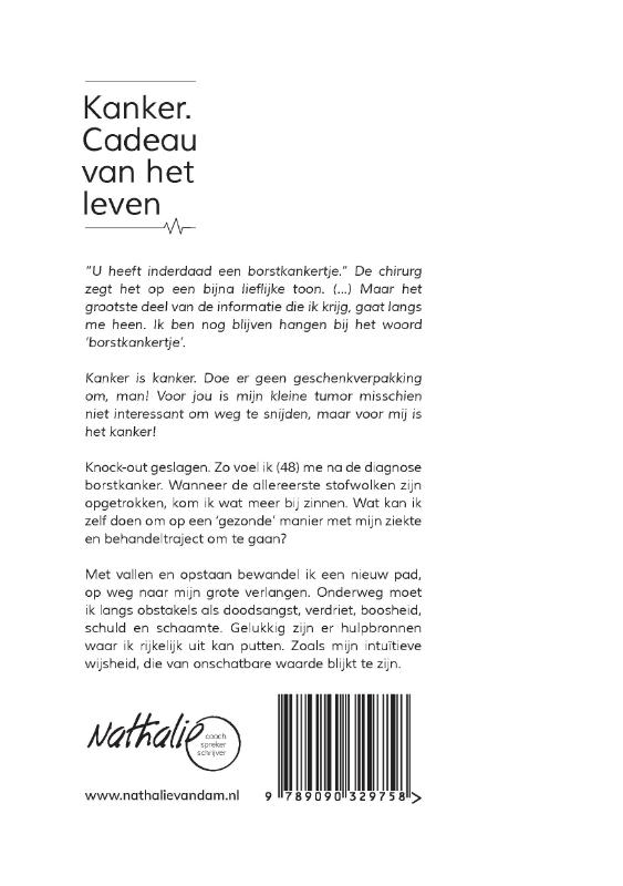 Achterkant van Kanker. Cadeau van het leven
