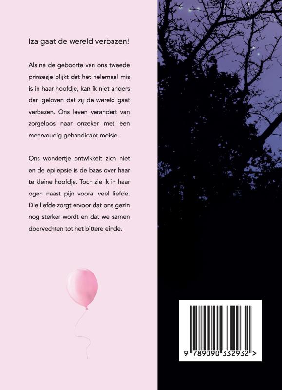 Achterkant van Iza, ons wondertje