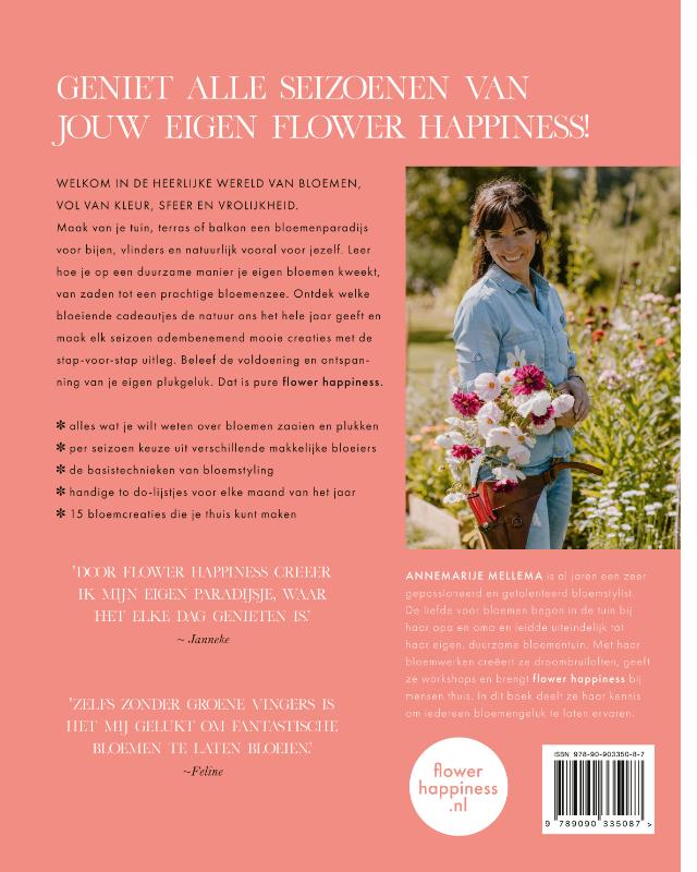 Achterkant van Flower Happiness