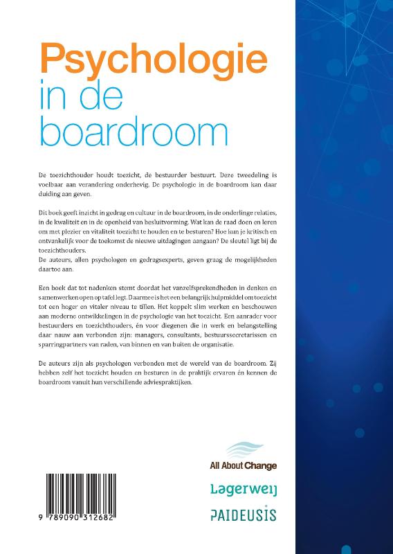 Achterkant van Psychologie in de boardroom