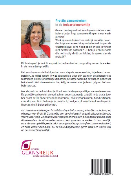 Achterkant van Prettig samenwerken in de huisartsenpraktijk