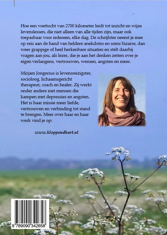 Achterkant van IK LOOP, IK BEN