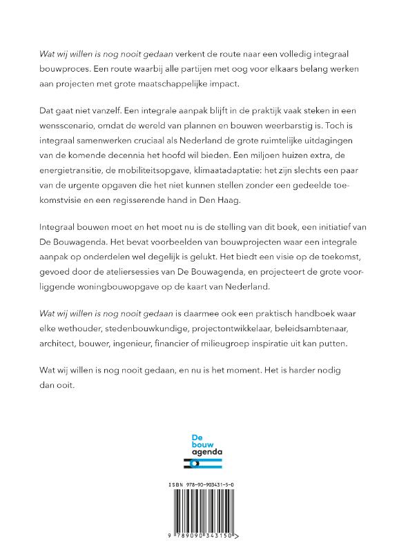 Achterkant van Wat wij willen is nog nooit gedaan