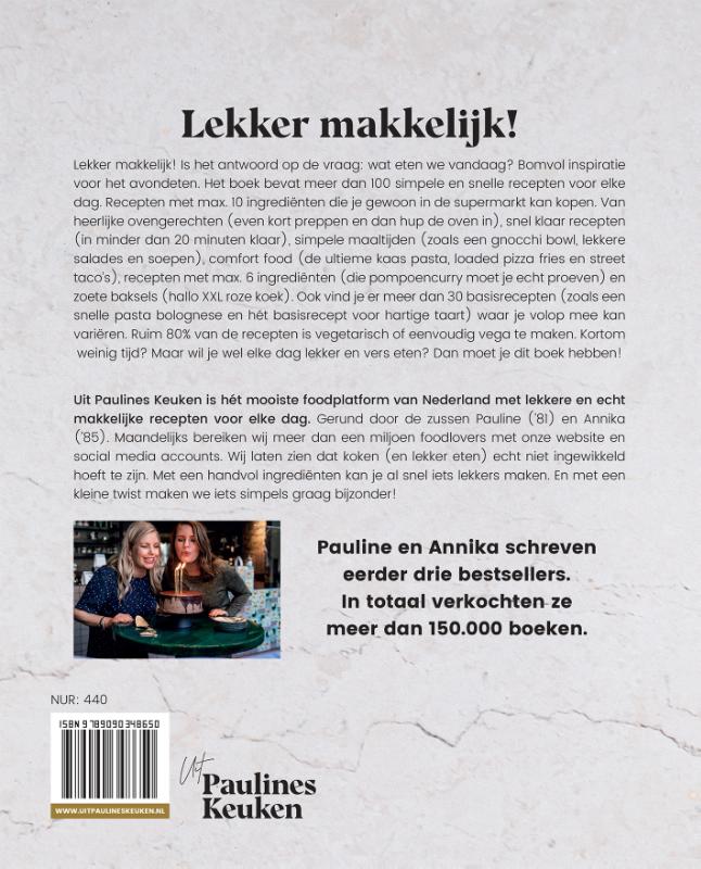 Achterkant van Lekker makkelijk