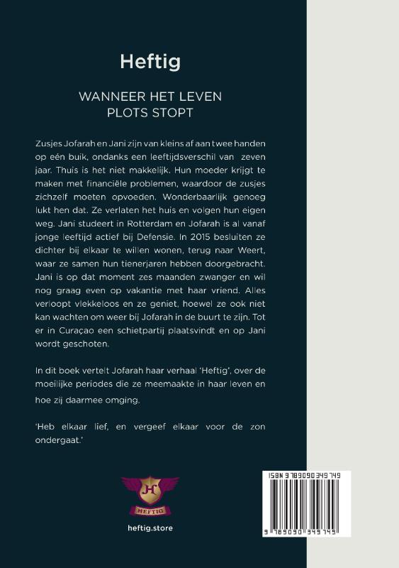 Achterkant van heftig