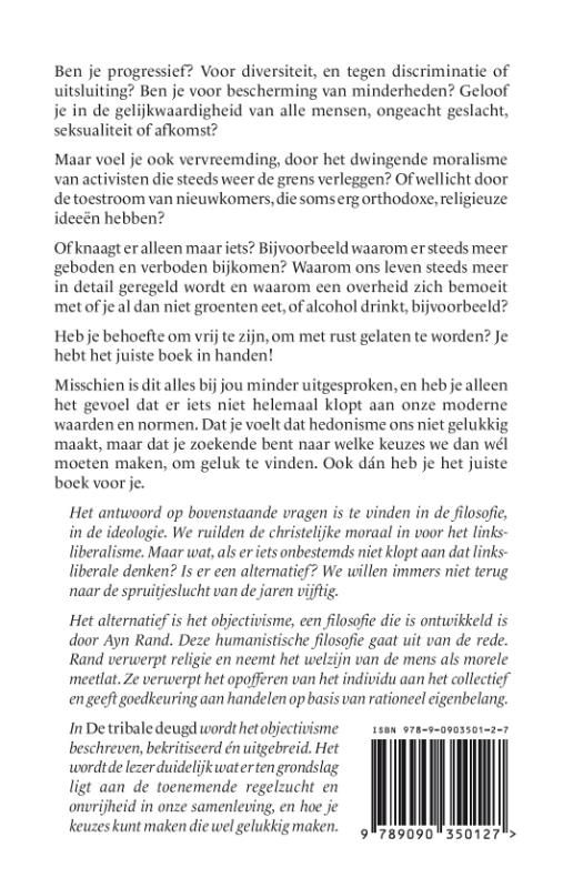 Achterkant van De tribale deugd