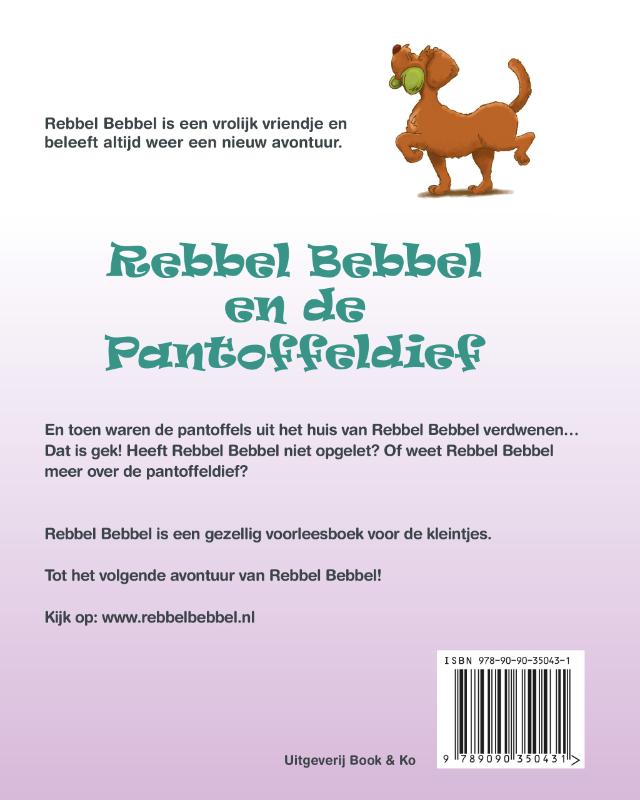 Achterkant van Rebbel Bebbel en de Pantoffeldief