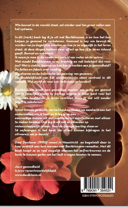 Achterkant van Pas als de bloem bloeit, komt de bij
