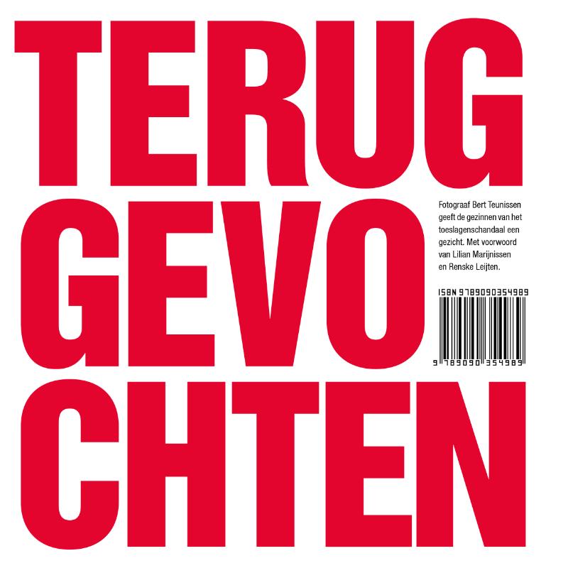 Achterkant van Weggecijferd. Teruggevochten.