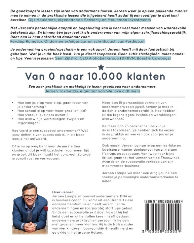 Achterkant van Van 0 naar 10.000 klanten