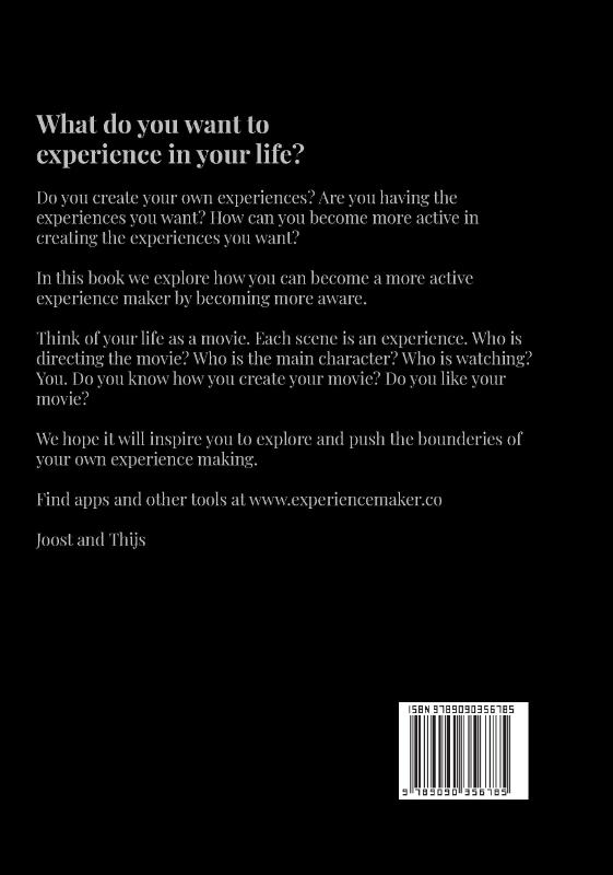 Achterkant van The Experience Maker