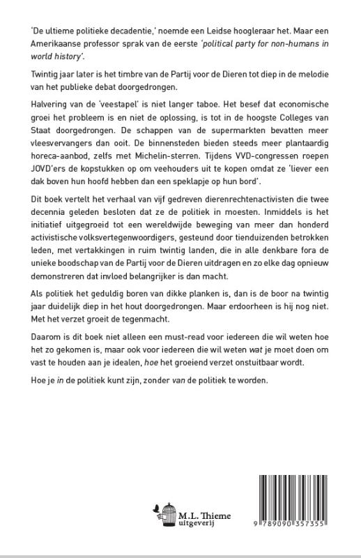 Achterkant van Vasthouden aan jouw idealen
