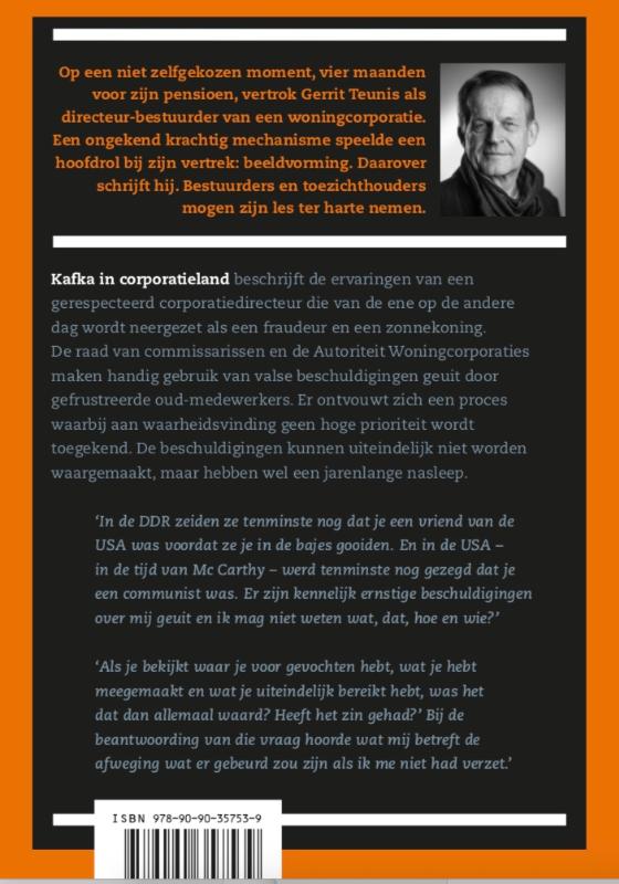 Achterkant van Kafka in corporatieland