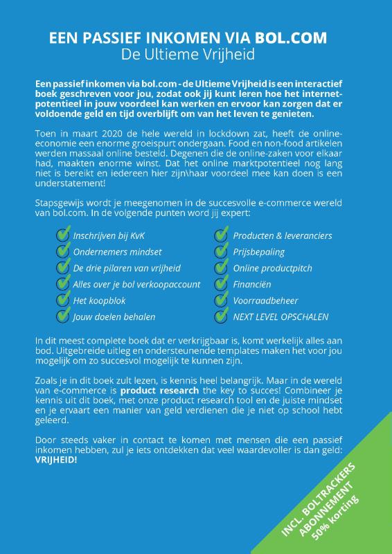 Achterkant van Een Passief Inkomen Via Bol.com