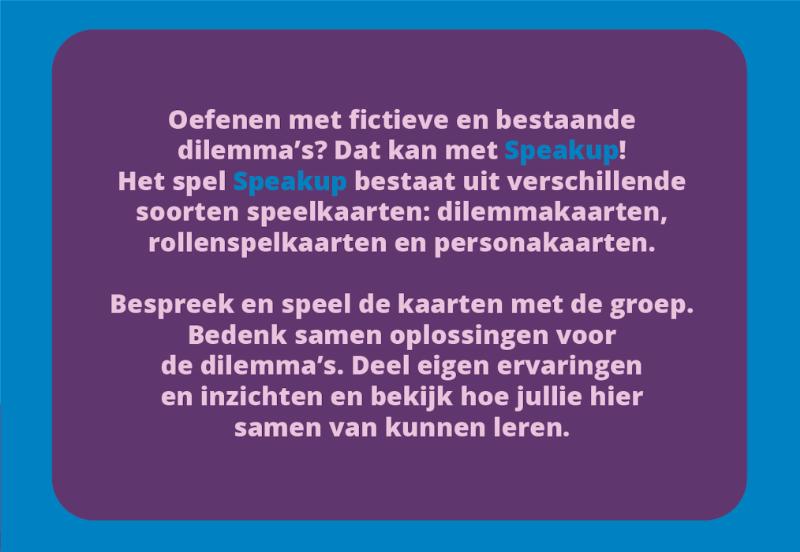Achterkant van SpeakUp