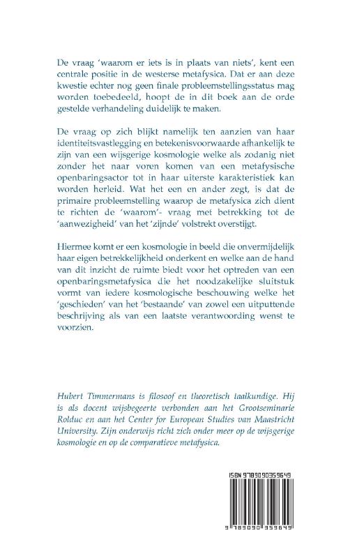 Achterkant van De vreemdheid van het zijnde