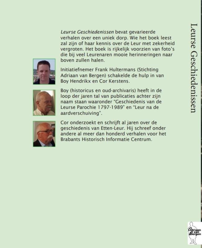 Achterkant van Leurse Geschiedenissen