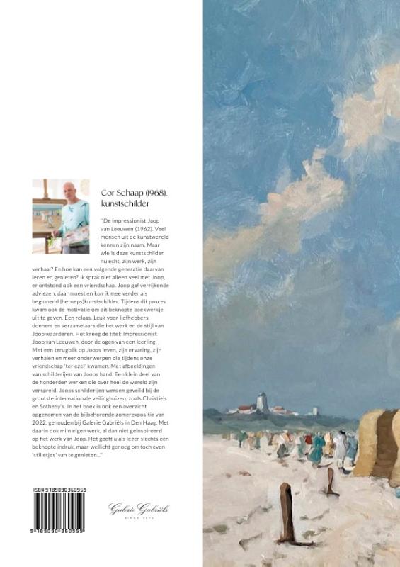 Achterkant van Impressionist Joop van Leeuwen, door de ogen van een leerling