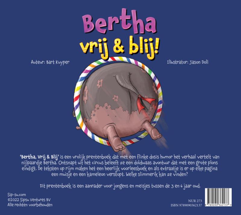 Achterkant van Bertha, vrij & blij