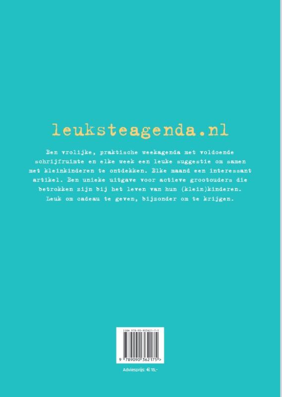 Achterkant van De leukste agenda voor oma's en opa's 2023