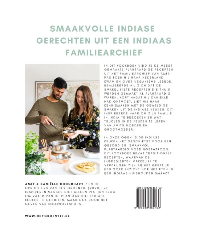 Achterkant van De plantaardige Indiase keuken