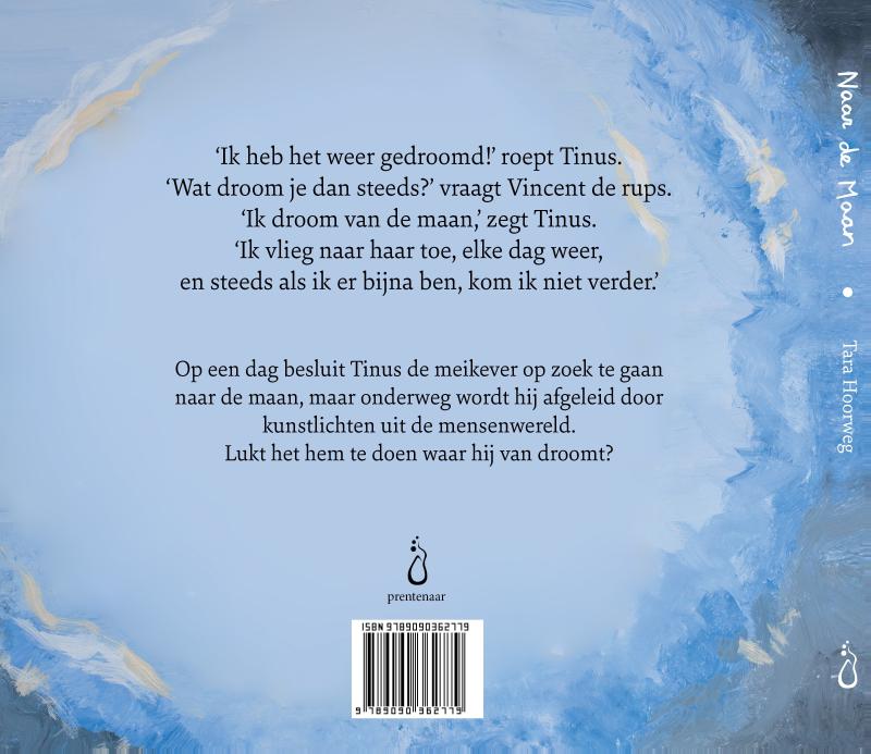 Achterkant van Naar de maan