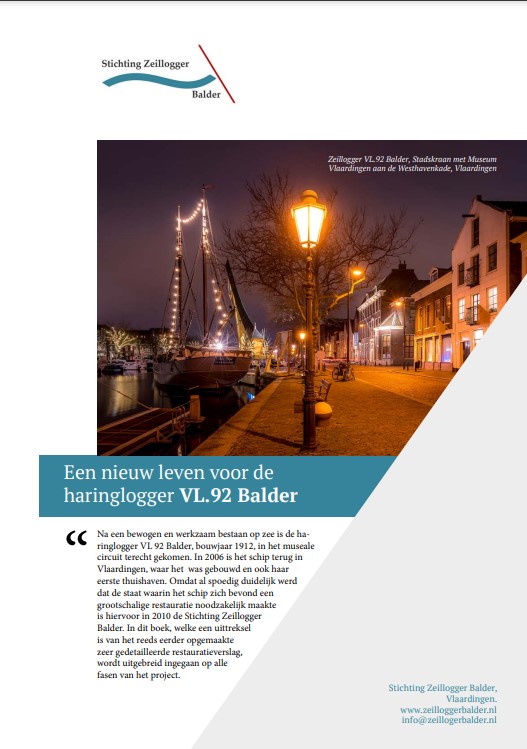 Achterkant van Een nieuw leven voor de haringlogger VL.92 Balder