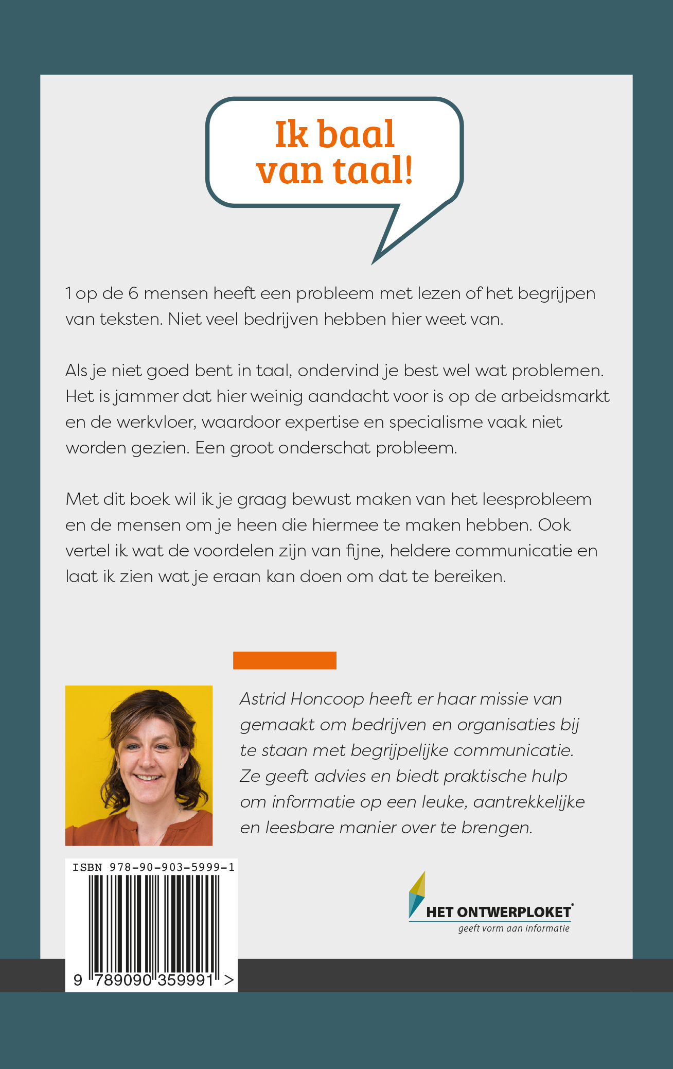 Achterkant van Ik baal van taal