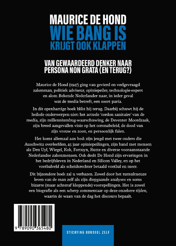 Achterkant van Wie bang is krijgt ook klappen