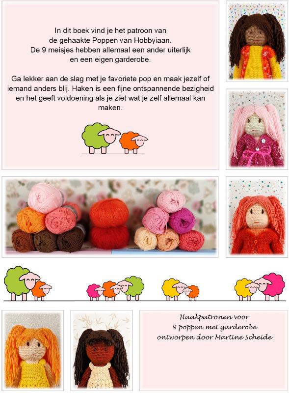 Achterkant van De gehaakte poppen van Hobbyiaan