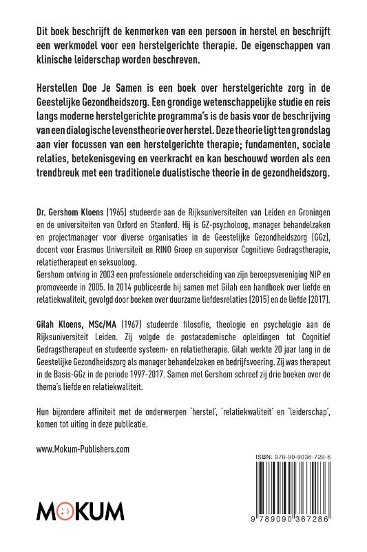 Achterkant van Herstellen Doe Je Samen