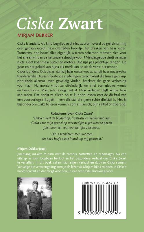 Achterkant van Ciska Zwart