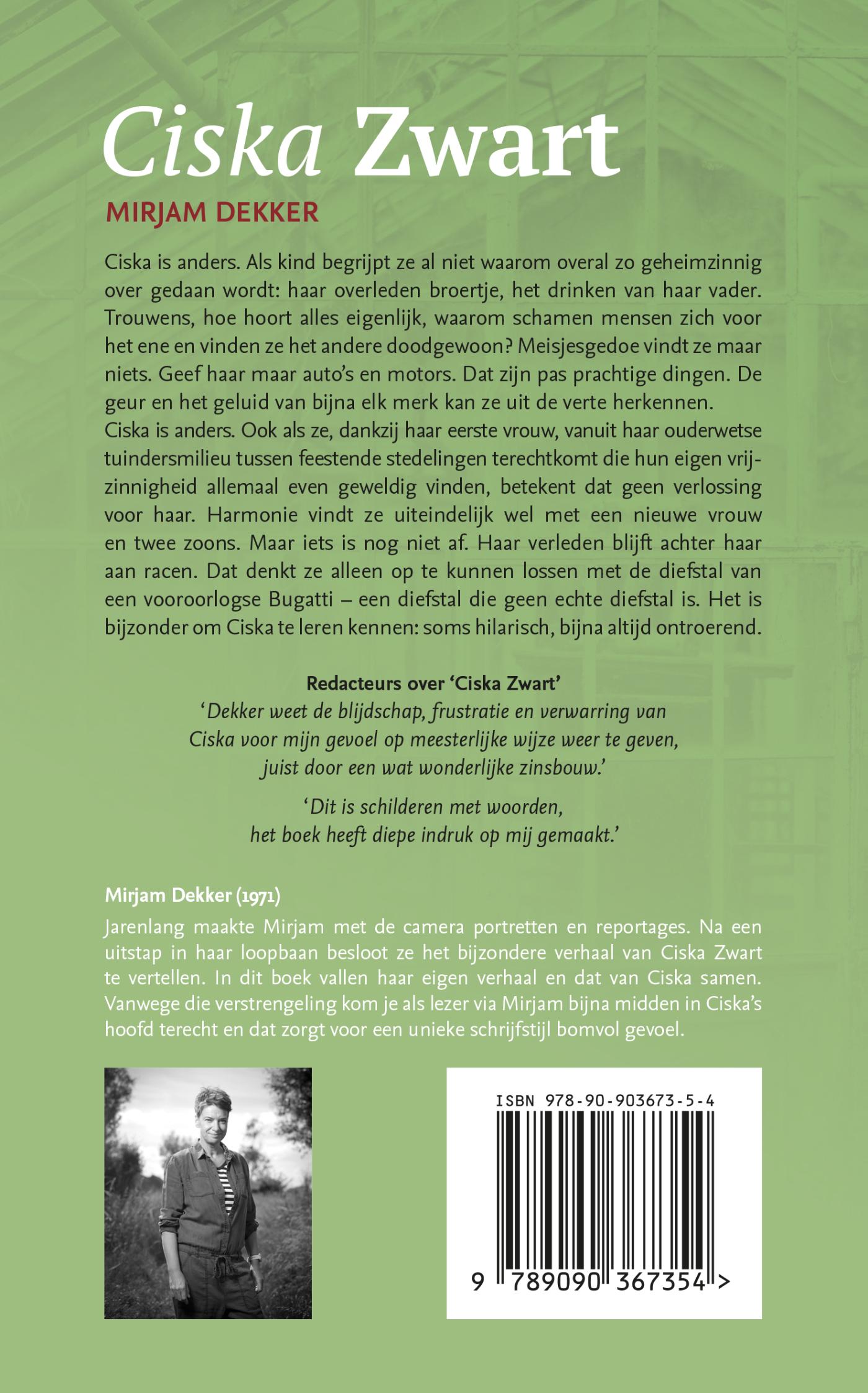 Achterkant van Ciska Zwart