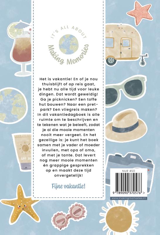 Achterkant van Fijne vakantie!