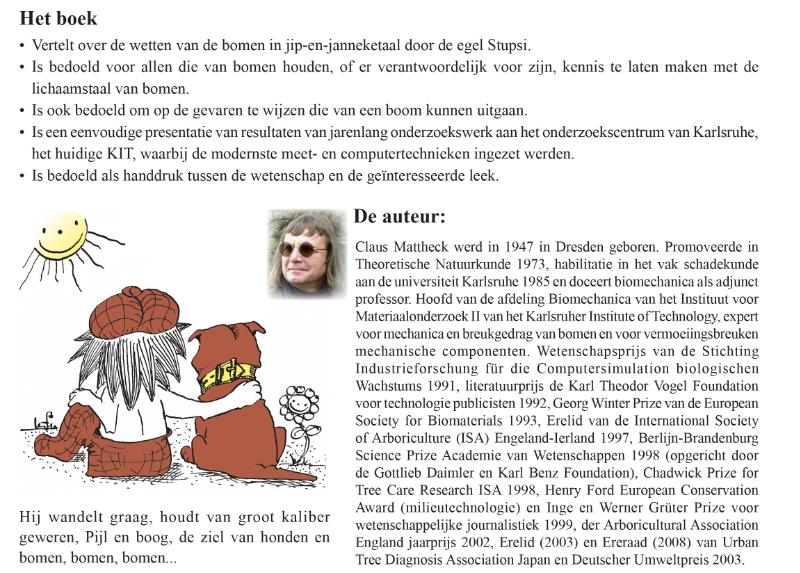 Achterkant van Stupsi legt de lichaamstaal van de bomen uit
