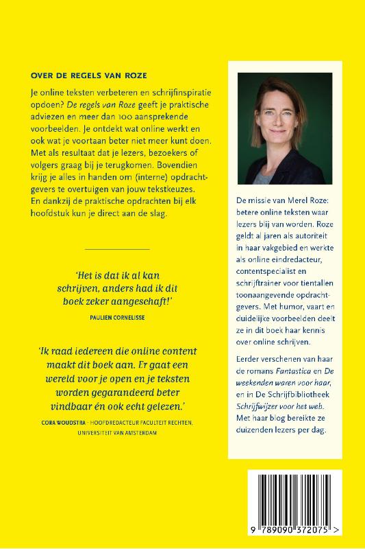 Achterkant van De regels van Roze