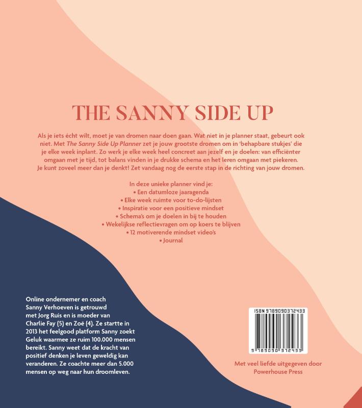 Achterkant van The Sanny Side Up mindset planner