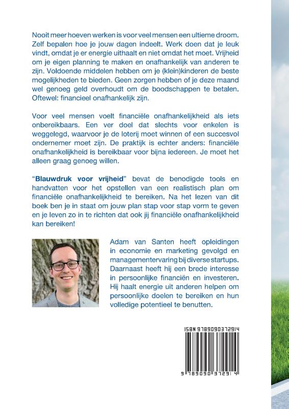 Achterkant van Blauwdruk voor vrijheid